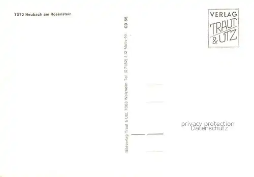 AK / Ansichtskarte 73845364 Heubach_Wuerttemberg mit Rosenstein und Fernsehturm Heubach Wuerttemberg