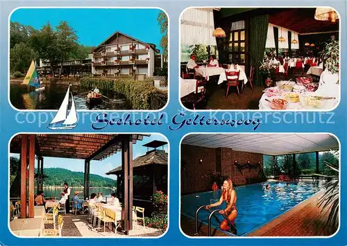 AK / Ansichtskarte 73845398 Hohenecken Seehotel Gelterswoog Gastraum Terrasse Hallenbad Hohenecken