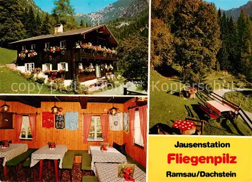 AK / Ansichtskarte  Ramsau_am_Dachstein_Schladming_Obersteiermark_AT Jausenstation Fliegenpilz Gaststube Waldpartie 