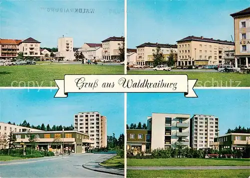 AK / Ansichtskarte 73845430 Waldkraiburg Stadtplatz und Muenchener Platz Waldkraiburg