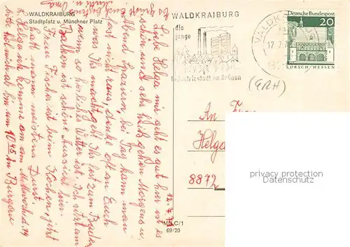 AK / Ansichtskarte  Waldkraiburg Stadtplatz und Muenchener Platz Waldkraiburg