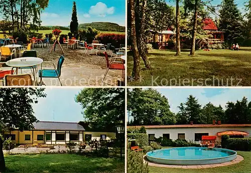 AK / Ansichtskarte Blankenheim_Ahr Waldcafe Pension Maus Gartenterrasse Pool Blankenheim_Ahr