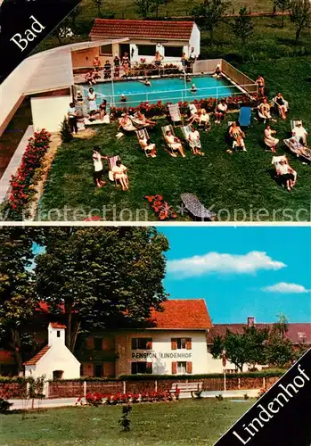 AK / Ansichtskarte Bad_Fuessing Pension Lindenhof Liegewiese Schwimmbad Bad_Fuessing