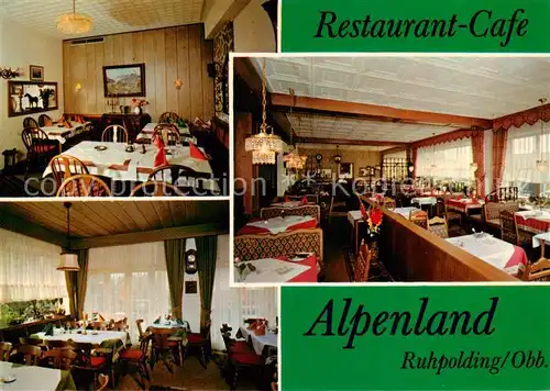 AK / Ansichtskarte Ruhpolding Restaurant Cafe Stehausschank Alpenland Gastraeume Ruhpolding