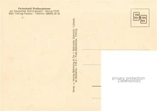 AK / Ansichtskarte Tittling Hotel Dreiburgensee Tittling