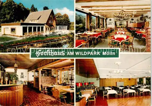 AK / Ansichtskarte Moelln__Lauenburg Forsthaus Am Wildpark Gastraeume Theke 