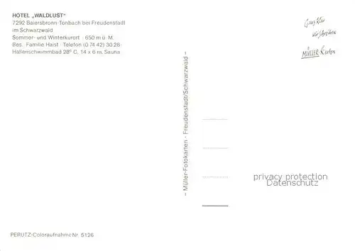 AK / Ansichtskarte Tonbach Hotel Waldlust Tonbach