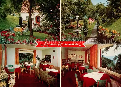 AK / Ansichtskarte Bad_Karlshafen Haus Hamann Gastraeume Park Bad_Karlshafen