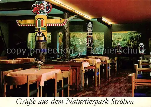 AK / Ansichtskarte Stroehen Tierparkrestaurant Gaststube Stroehen