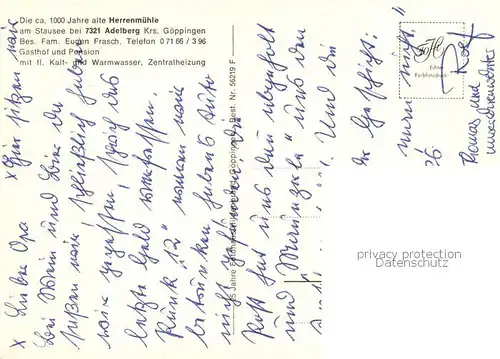 AK / Ansichtskarte Adelberg Herrenmuehle Gasthof Pension Adelberg