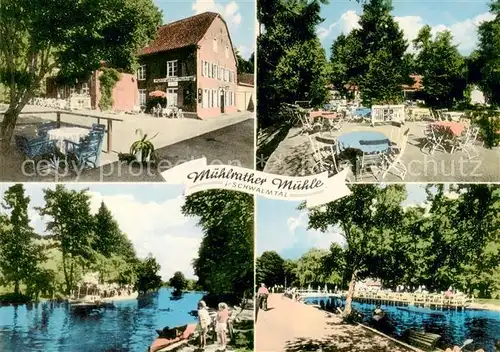 AK / Ansichtskarte Hariksee_Schwalmtal Muehlrather Muehle Gartenterrasse Seepartien hariksee Schwalmtal