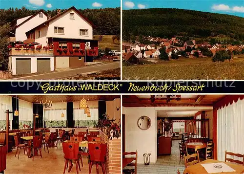 AK / Ansichtskarte Neuenbuch Gasthaus Pension Waldeck Gastraeume Panorama Neuenbuch