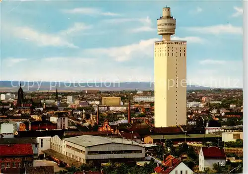 AK / Ansichtskarte Frankfurt_Main Henninger Turm und Stadtansicht Frankfurt Main
