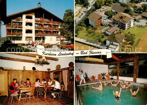 AK / Ansichtskarte Bad_Fuessing Kurheim Lindenhof Gaststube Schwimmbad Bad_Fuessing