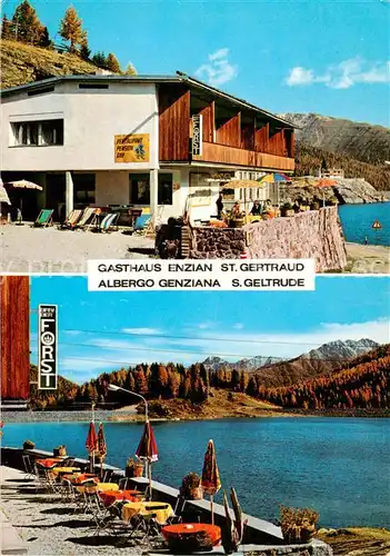 AK / Ansichtskarte St_Gertraud_Ulten Gasthaus Enzian Terrasse St_Gertraud_Ulten