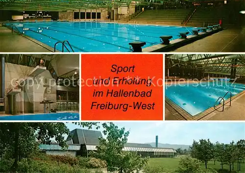 AK / Ansichtskarte Freiburg_Breisgau Hallenfreibad West Details Freiburg Breisgau