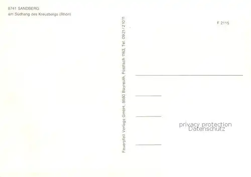 AK / Ansichtskarte Sandberg_Unterfranken Panorama Strassenpartien Campingplatz Sandberg Unterfranken