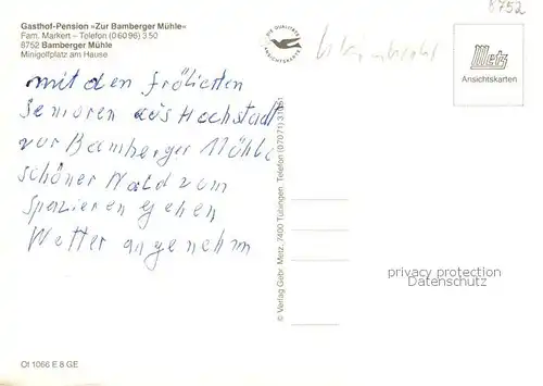 AK / Ansichtskarte Bamberger_Muehle Gasthof Pension zur Bamberger Muehle Festsaal Panorama Minigolfanlage 