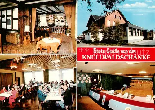 AK / Ansichtskarte Oberbeisheim Restaurant Knuellwaldschaenke Gastraeume Saal Oberbeisheim