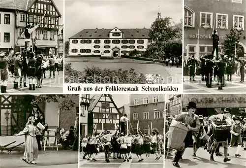 AK / Ansichtskarte Schmalkalden Teilansichten Folkloreveranstaltungen Schmalkalden