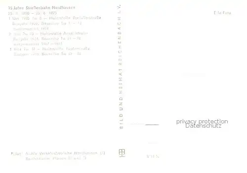 AK / Ansichtskarte Nordhausen__Harz Strassenbahn Haltestelle Barfuesserstrasse Haltestelle Arnoldstrasse Haltestelle Toepferstrasse 