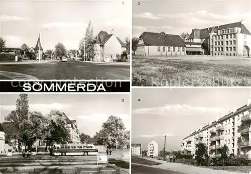 AK / Ansichtskarte Soemmerda Stadtring Salzmannschule Busbahnhof Strasse der Einheit Soemmerda