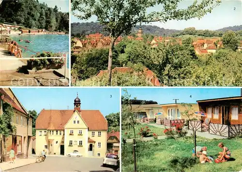 AK / Ansichtskarte Rastenberg Schwimmbad uebersicht Rathaus Bungalow Siedlung Rastenberg