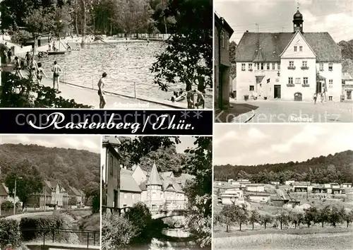 AK / Ansichtskarte Rastenberg Schwimmbad Rathaus Teilansichten Rastenberg