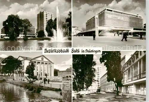 AK / Ansichtskarte Suhl_Thueringer_Wald Hochhaus Kulturhaus Hotel Thueringen Tourist Centrum Warenhaus Suhl_Thueringer_Wald