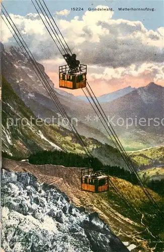AK / Ansichtskarte Seilbahn_Cable Car_Telepherique Wehrli Nr 15224  Grindelwald Wetterhornaufzug  