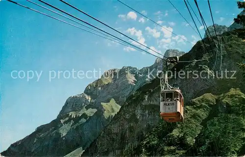 AK / Ansichtskarte Seilbahn_Cable Car_Telepherique Luftseilbahn Telepherique Aerial Cabelway Krienseregg Pilatus Kulm 