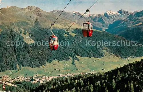 AK / Ansichtskarte Seilbahn_Cable Car_Telepherique Davos Gondelbahn Schatzalp Strela Jakobshorn 