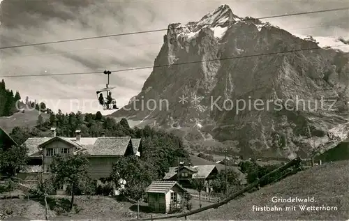 AK / Ansichtskarte Sessellift_Chairlift_Telesiege Grindelwald Firstbahnm Wetterhorn 