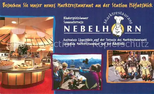 AK / Ansichtskarte Seilbahn_Cable Car_Telepherique Nebelhorn Obersdorf Marktrestaurant 