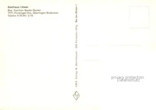 AK / Ansichtskarte Frickingen Gasthaus Loewen Frickingen