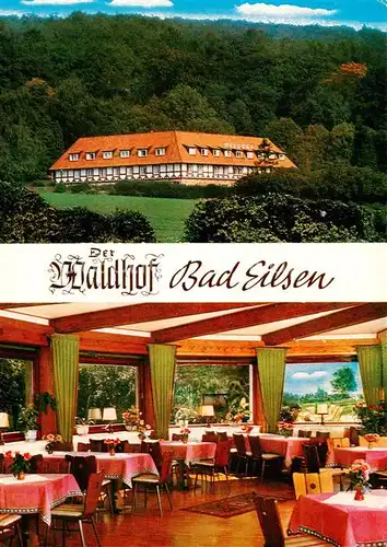 AK / Ansichtskarte Bad_Eilsen Hotel Der Waldhof Schrothkurbetrieb Restaurant Bad_Eilsen