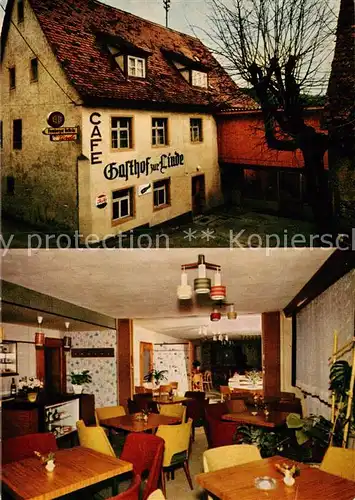 AK / Ansichtskarte Egloffstein Cafe Gasthof zur Linde Gastraum Egloffstein