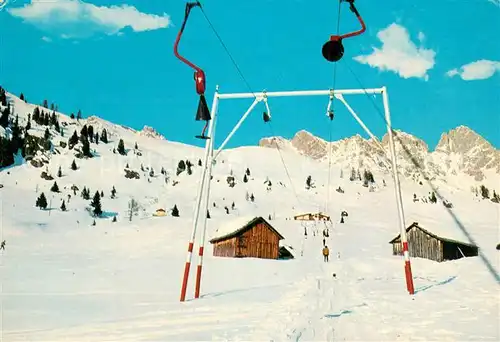 AK / Ansichtskarte  Skilift_Schlepplift_Remontees-Mecaniques Dolomiti Passo S. Pellegrino 