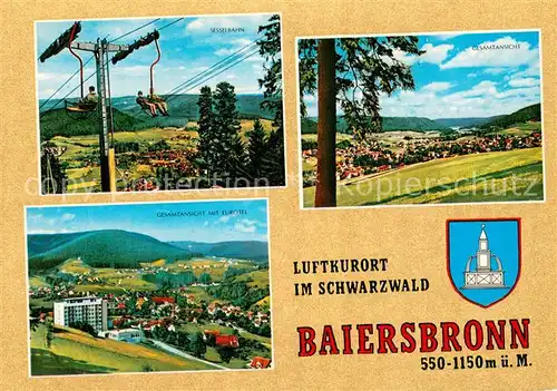 AK / Ansichtskarte  Sessellift_Chairlift_Telesiege Baiersbronn Schwarzwald  