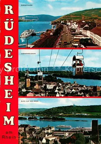 AK / Ansichtskarte  Seilbahn_Cable-Car_Telepherique Ruedesheim am Rhein 