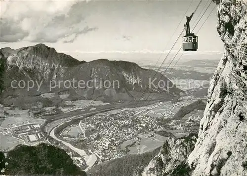 AK / Ansichtskarte 73845913 Seilbahn_Cable-Car_Telepherique Bad Reichenhall Mit Predigtstuhlbahn 