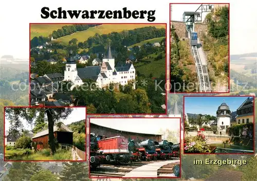AK / Ansichtskarte 73845924 Eisenbahn Schwarzenberg Erzgebirge  Eisenbahn