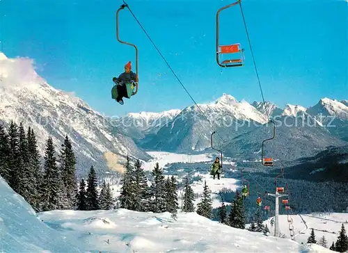 AK / Ansichtskarte  Sessellift_Chairlift_Telesiege Leutasch Tirol 