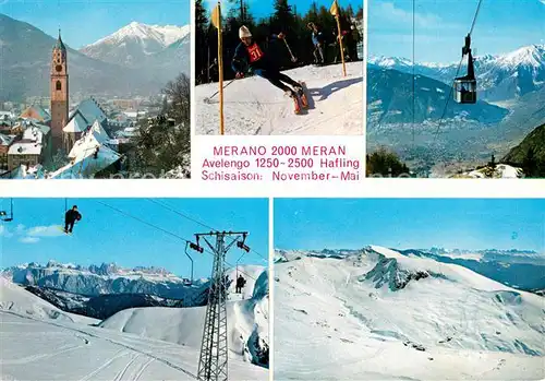 AK / Ansichtskarte  Seilbahn_Cable-Car_Telepherique Meran Avelengo  