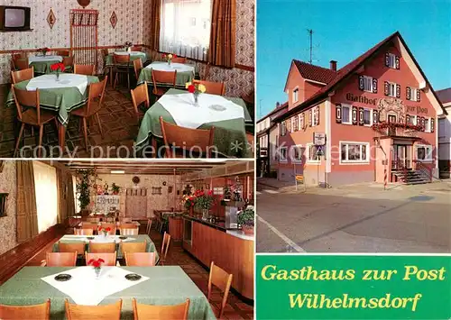 AK / Ansichtskarte  Wilhelmsdorf_Wuerttemberg Gasthaus zur Post Gastraeume Wilhelmsdorf Wuerttemberg