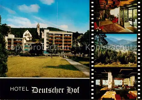 AK / Ansichtskarte 73846003 Bad_Herrenalb Hotel Deutscher Hof Gastraeume Panorama Bad_Herrenalb