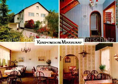 AK / Ansichtskarte 73846005 Bad_Krozingen Kurpension Markgraf Gastraeume Treppenaufgang Bad_Krozingen