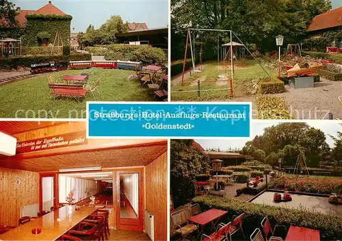 AK / Ansichtskarte  Goldenstedt Strassburgs Hotel und Ausflugs Restaurant Garten Spielplatz Kegelbahn Park Goldenstedt