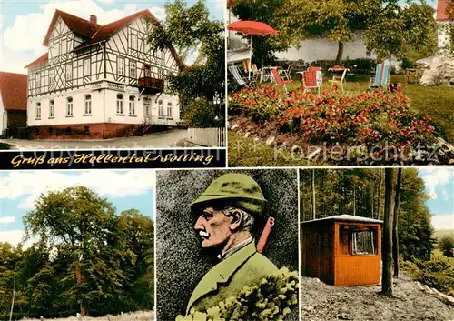 AK / Ansichtskarte  Hellental Gast und Pensionshaus Loenskrug Gartenterrasse Foerster Huette Hellental