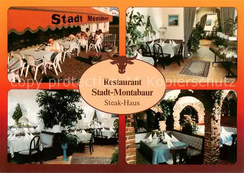 AK / Ansichtskarte 73846032 Montabaur_Westerwald Restaurant Stadt Montabaur Steak Haus Gastraeume Terrasse Montabaur_Westerwald